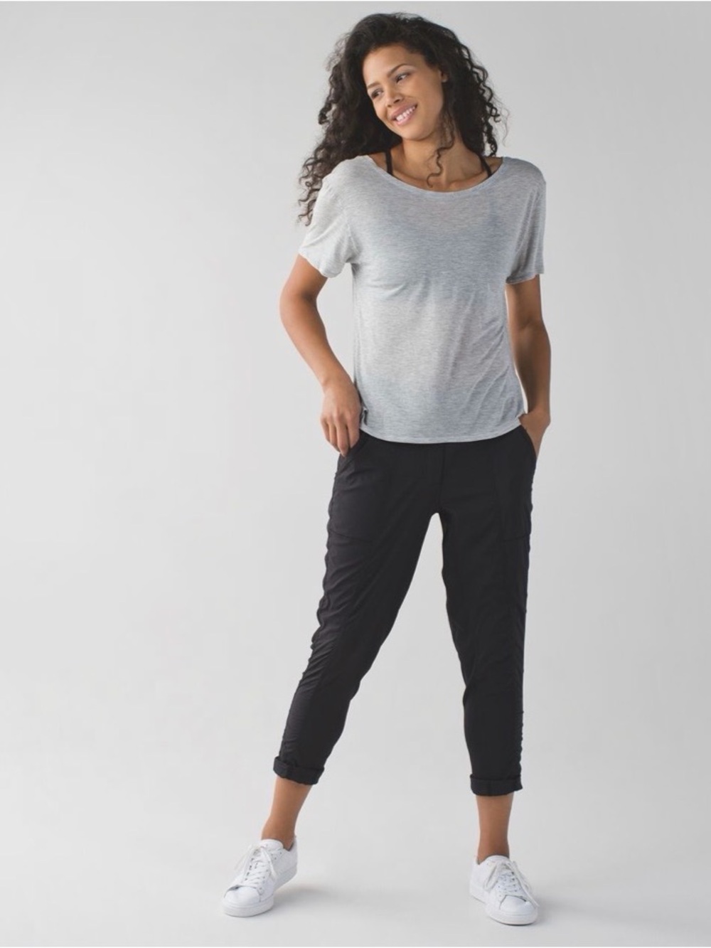 Women's Black Lululemon Street to Studio pants
